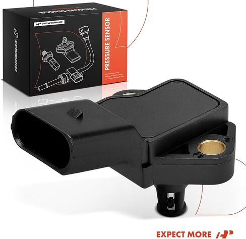 A-Premium Turbocharger Boost Sensor [4 Pins] Compatible with Volkswagen Jetta 2002-2010, Passat 2003-2010, Golf 2003-2006, Tiguan, Beetle, CC, Eos, GTI & Audi A4, A3, Q3, TT, A3 A4 Q3 TT Quattro in Saudi Arabia