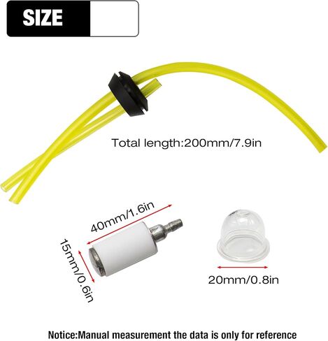 Fuel Line Kit 2 Hole Grommet 3004105 300494 30047 Replacement for Earthquake Auger/Tiller E43 E43CE E43WC 10310 Dually Auger MC43 (2line+1spark Plugs+2primer Bulbs) in Saudi Arabia
