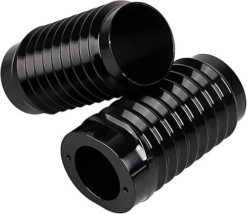 Retro Upper Fork Boots Slider Cover for Harley Touring 1986-2013 Road King Road Glide Electra Glide Street Glide Softail, Black in Saudi Arabia