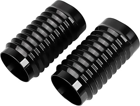 Retro Upper Fork Boots Slider Cover for Harley Touring 1986-2013 Road King Road Glide Electra Glide Street Glide Softail, Black in Saudi Arabia