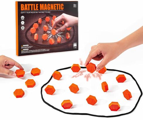 20-Piece Magnetic Chess Game with Textured Stones & Rope | Strategic Standing Play for Kids & Adults | Family, Party, Travel & Camping Puzzle Strategy Games in Saudi Arabia