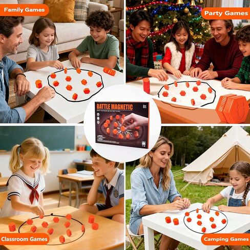 20-Piece Magnetic Chess Game with Textured Stones & Rope | Strategic Standing Play for Kids & Adults | Family, Party, Travel & Camping Puzzle Strategy Games in Saudi Arabia