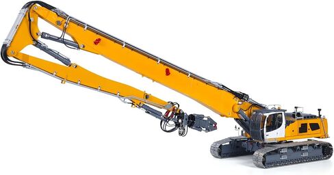 آلة ثقيلة 1/14 RC حفار هدم هيدروليكي كامل LESU LR960 حفار سيارة 13 طريقة نظام ضوء صمام اتجاهي نموذج درجة هواية للأعمار من 14 عامًا فما فوق (أصفر) in Kuwait