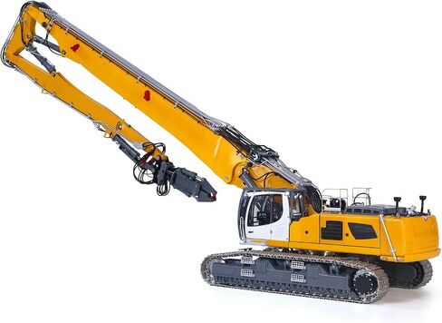 آلة ثقيلة 1/14 RC حفار هدم هيدروليكي كامل LESU LR960 حفار سيارة 13 طريقة نظام ضوء صمام اتجاهي نموذج درجة هواية للأعمار من 14 عامًا فما فوق (أصفر) in Kuwait