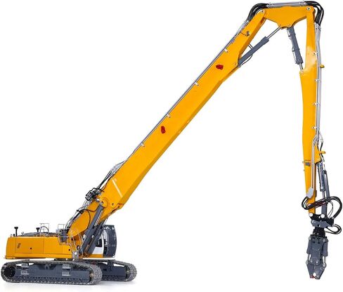 آلة ثقيلة 1/14 RC حفار هدم هيدروليكي كامل LESU LR960 حفار سيارة 13 طريقة نظام ضوء صمام اتجاهي نموذج درجة هواية للأعمار من 14 عامًا فما فوق (أصفر) in Kuwait