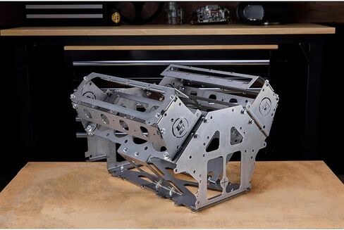 SoloSwap Gen V LT Mock Up Engine Long Block with Fabricated Heads, 12-Gauge Steel Lightweight Replica for Swap Fitment, Accepts LT Accessories for Mount & Header Test-Fitting in Saudi Arabia