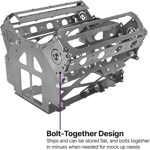 SoloSwap Gen V LT Mock Up Engine Long Block with Fabricated Heads, 12-Gauge Steel Lightweight Replica for Swap Fitment, Accepts LT Accessories for Mount & Header Test-Fitting in Saudi Arabia
