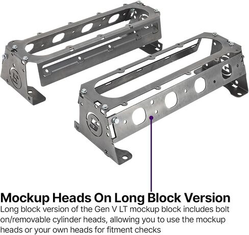 SoloSwap Gen V LT Mock Up Engine Long Block with Fabricated Heads, 12-Gauge Steel Lightweight Replica for Swap Fitment, Accepts LT Accessories for Mount & Header Test-Fitting in Saudi Arabia