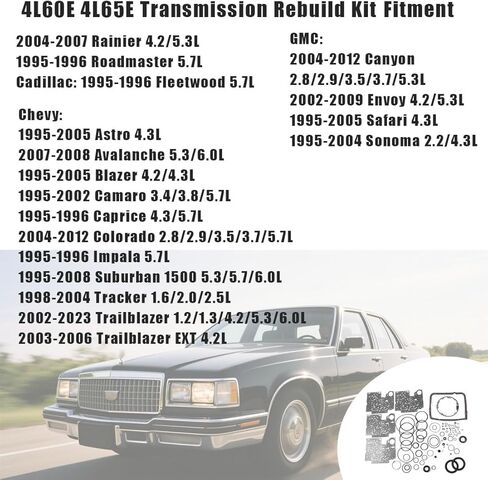 4L60E 4L65E Transmission Master Rebuild Kit Fits for Cadillac Fleetwood, Chevy Avalanche/Blazer/Camaro/Colorado/Suburban 1500, GMC Canyon/Envoy OE 4L60E 4L65E in Saudi Arabia
