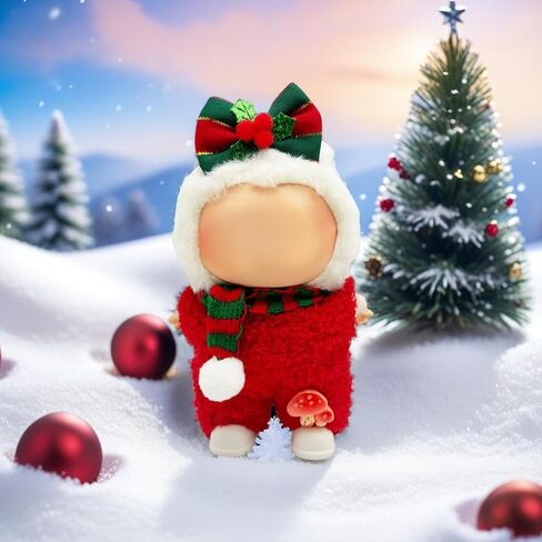 مجموعة ملابس عيد الميلاد للدمى مقاس 17 سم (بدون دمية) مع إكسسوارات تناسب مجموعة ملابس أنيقة وجذابة (مجموعة عيد الميلاد 2) in Kuwait