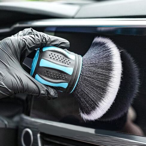 Car Cleaning Tool with Boar Bristles Scratches Simple Detailing Brush Compact Dense Bristles for Thorough Dusting Surfaces Leather Seat Joint Cleaning in Saudi Arabia