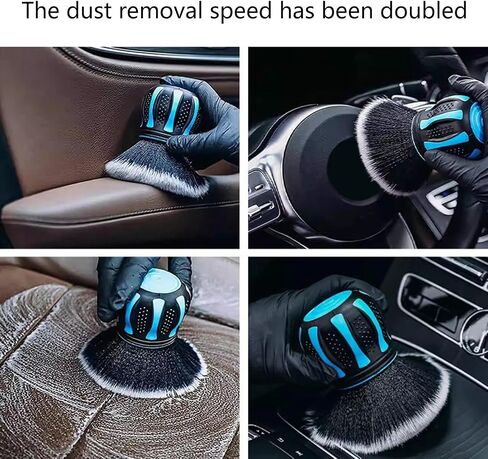 Car Cleaning Tool with Boar Bristles Scratches Simple Detailing Brush Compact Dense Bristles for Thorough Dusting Surfaces Leather Seat Joint Cleaning in Saudi Arabia