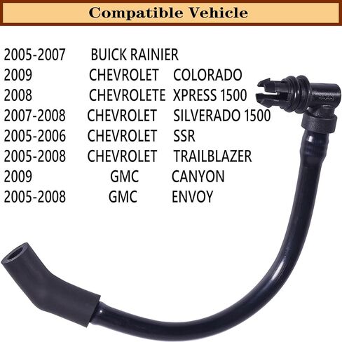 12607406 خرطوم تهوية علبة المرافق الإيجابي لـ GMC Sierra 1500 SLE PCV خرطوم أنبوب 19435539 يوكون XL تشيفي سيلفرادو أفالانش سوبربان إكسبريس تاهو كاديلاك إسكاليد تحويلة 2007 2008 4.8 5.3 6.0 6.2L in Kuwait