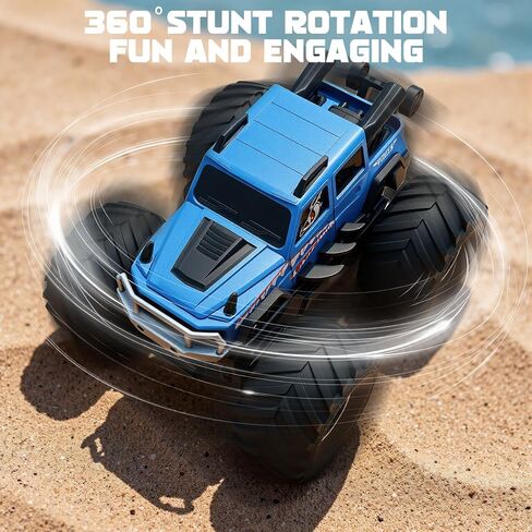 شاحنات برمائية تعمل بالتحكم عن بعد، 2.4G 1:18 4WD لجميع التضاريس مقاومة للماء على الطرق الوعرة سيارات RC ألعاب حمام السباحة هواية RC هدايا عيد الميلاد للأطفال الأولاد والبنات 8 9 10 11 12+ أزرق in Saudi Arabia