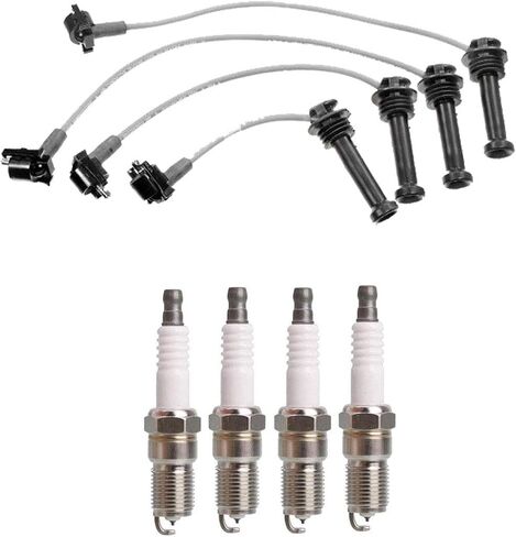 ENA Set of 4 Platinum Spark Plug and Wire Set Compatible with Ford Mercury Contour Cougar Mystique in Saudi Arabia