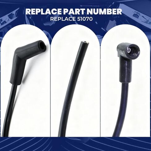 ASTROSYNC Black Spark Plug Wires Set 135 Degree Plug Ends HEI Distributor Fit For Ford 260 289 302 Replace 51070 in Saudi Arabia