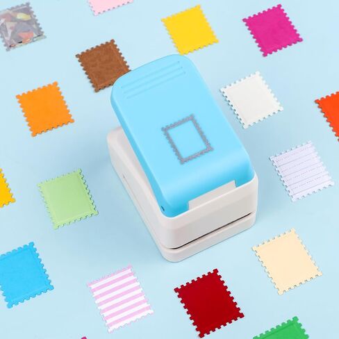 BAOFALI Stamp Puncher Rectangular Postage Stamp Punch 1X0.8inch, Stamp Hole Puncher Scalloped Rectangle Lever Action Paper Punches for Crafting Scrapbooking DIY Card Making Arts Crafts Supplies in Saudi Arabia