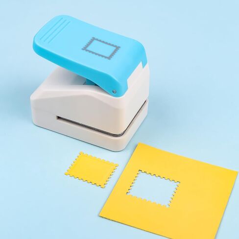 BAOFALI Stamp Puncher Rectangular Postage Stamp Punch 1X0.8inch, Stamp Hole Puncher Scalloped Rectangle Lever Action Paper Punches for Crafting Scrapbooking DIY Card Making Arts Crafts Supplies in Saudi Arabia