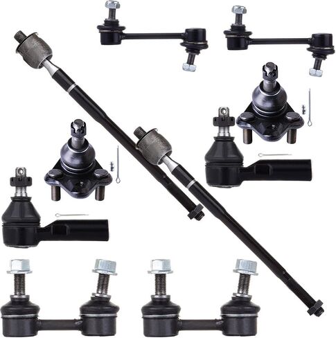 SCITOO 10pcs Front And Rear Suspension Kit Inner Tie Rod End Outer Tie Rod End Sway Bar End Link Lower Ball Joint Fit 1996-2002 For Toyota Corolla in Saudi Arabia