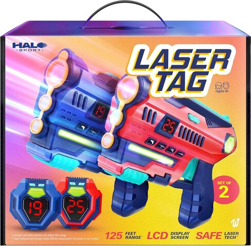 Halo Sport Laser Tag Set of 2 - Gifts for 8 9 10 11 12 13 Year Old Boy Gifts Birthday - Christmas Toys for Boys Ages 8-12 Years - Teens Boys Toys Age 8-10 Years Gift - Lazer Tag Guns & Vests in Saudi Arabia