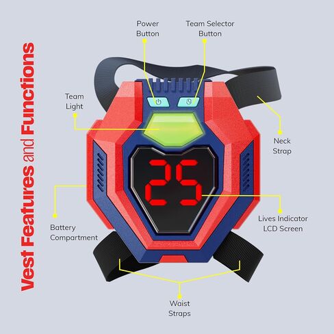 Halo Sport Laser Tag Set of 2 - Gifts for 8 9 10 11 12 13 Year Old Boy Gifts Birthday - Christmas Toys for Boys Ages 8-12 Years - Teens Boys Toys Age 8-10 Years Gift - Lazer Tag Guns & Vests in Saudi Arabia
