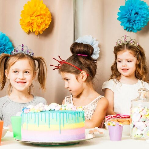 تاج من حجر الراين الفضي من Lovelyshop للأطفال الصغار والحفلات الراقصة وأعياد الميلاد وتاج الأميرة in Kuwait