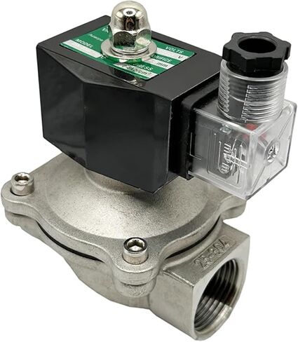 Industrial Stainless Steel Electric Solenoid Valve, IP65 Rated, DIN Coil, 1/2-2 Inch, Normally Closed, High Temperature Water Control (3/4" 240VAC EPDM-Seal) in Saudi Arabia