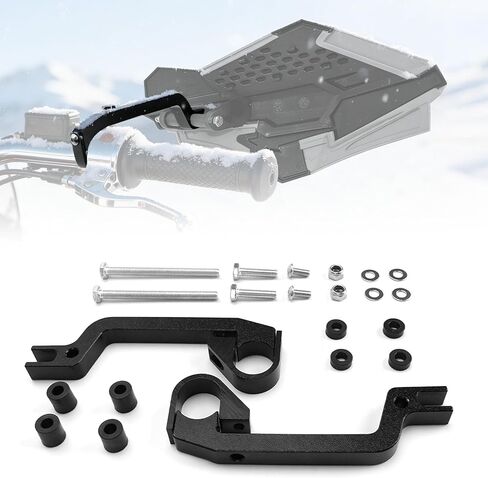 طقم تثبيت واقي اليد من JERBOR، دعامات تثبيت يدوية من سبائك الألومنيوم للهواتف المحمولة على الجليد، وATV، والدراجات النارية MX، تناسب PowerMadd Sentinel HandGuard وFuzion Handguard، استبدل 34452 in Kuwait