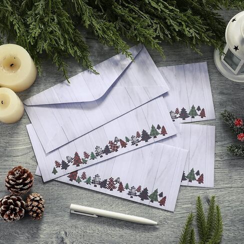 160 Pcs Snowflake Christmas Winter Mailing Envelopes #10 Christmas Envelope Invitations Letter Standard Glue Seal Closure for Holiday Office Business Letters Mailing Supplies in Saudi Arabia