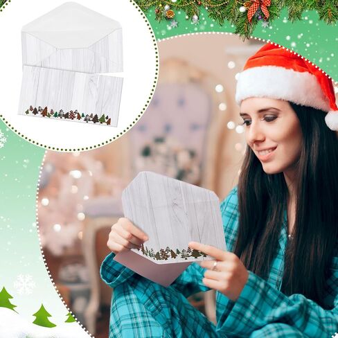 160 Pcs Snowflake Christmas Winter Mailing Envelopes #10 Christmas Envelope Invitations Letter Standard Glue Seal Closure for Holiday Office Business Letters Mailing Supplies in Saudi Arabia