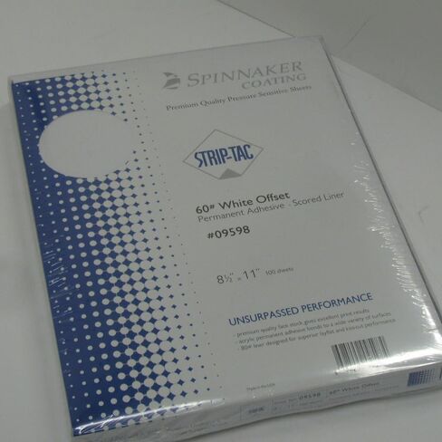 Spinnaker Strip-Tac Matte Litho 60# 8.5"x11" 500/pack in Saudi Arabia