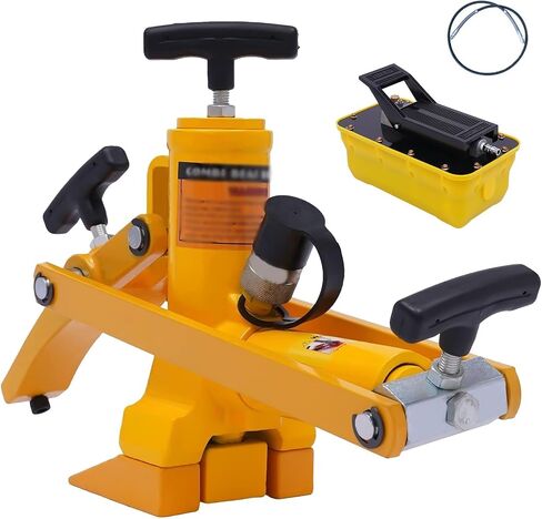Hydraulic Tire Bead Breaker, Heavy-Duty Air Hydraulic Tire Bead Breaker, with 2.3L Foot Pump and Air Hose, for Tractor Trucks, Lawn Mower in Saudi Arabia