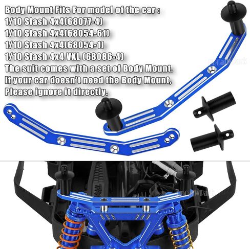 جزء ترقيات الألومنيوم RC لـ 1/10 Slash Rustler Stampede 4X4 VXL BL-2s Hoss 4WD VXL، الذراع، الصدمات، عمود القيادة، كتلة العجلات، كتل التوجيه، ناقلات المحور كعب، التوجيه، الروابط، البرج، الأزرق الداكن in Kuwait