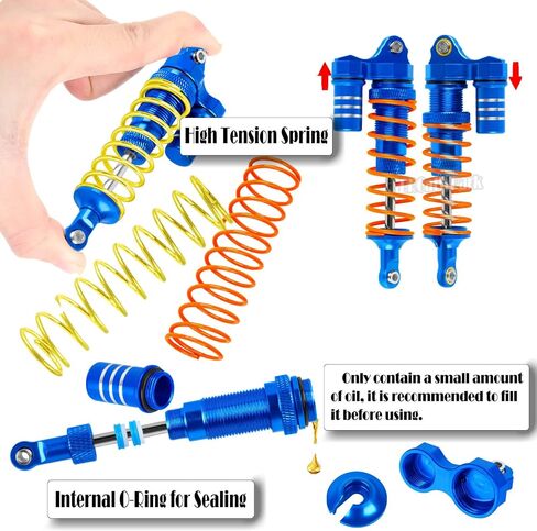 جزء ترقيات الألومنيوم RC لـ 1/10 Slash Rustler Stampede 4X4 VXL BL-2s Hoss 4WD VXL، الذراع، الصدمات، عمود القيادة، كتلة العجلات، كتل التوجيه، ناقلات المحور كعب، التوجيه، الروابط، البرج، الأزرق الداكن in Kuwait