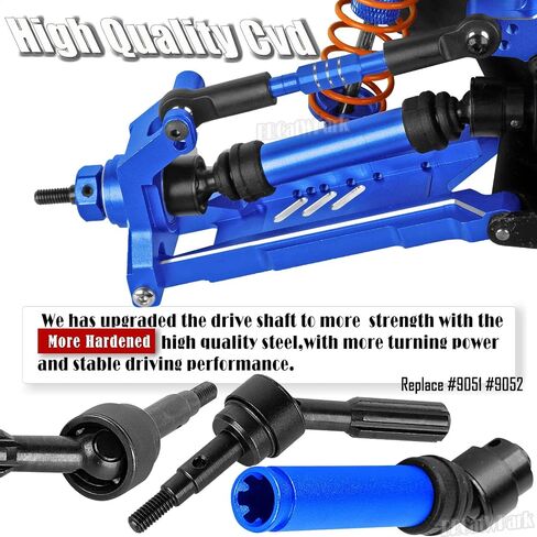 جزء ترقيات الألومنيوم RC لـ 1/10 Slash Rustler Stampede 4X4 VXL BL-2s Hoss 4WD VXL، الذراع، الصدمات، عمود القيادة، كتلة العجلات، كتل التوجيه، ناقلات المحور كعب، التوجيه، الروابط، البرج، الأزرق الداكن in Kuwait