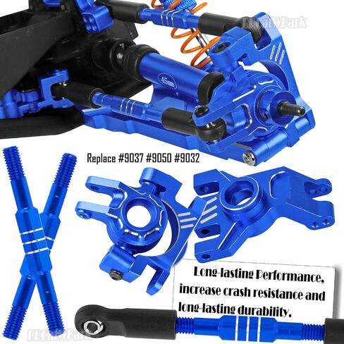 جزء ترقيات الألومنيوم RC لـ 1/10 Slash Rustler Stampede 4X4 VXL BL-2s Hoss 4WD VXL، الذراع، الصدمات، عمود القيادة، كتلة العجلات، كتل التوجيه، ناقلات المحور كعب، التوجيه، الروابط، البرج، الأزرق الداكن in Kuwait