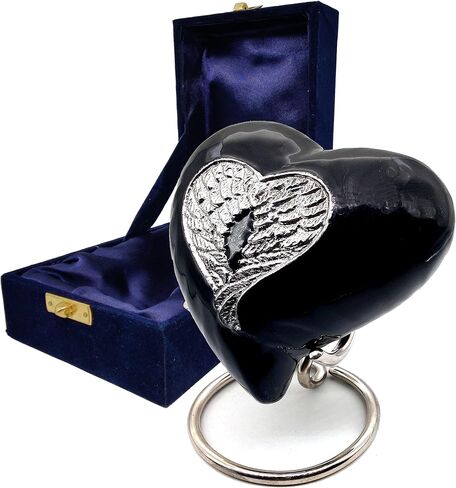 Sea Green Heart Keepsake Urn - Mini Heart Cremation Urn with Stand & Box - Small Angel Heart Urn for Human Ashes - Honor Your Loved One with Urn Heart Shaped - Perfect for Infants in Saudi Arabia