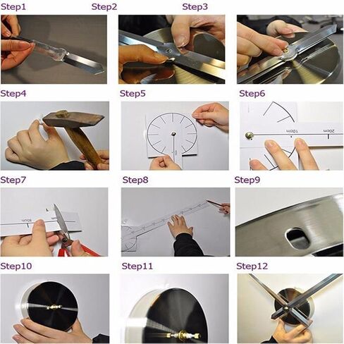 FASHION in THE CITY 3D DIY Wall Clock Creative Design Mirror Surface Wall Decorative Sticker Watches (Black) in Kuwait