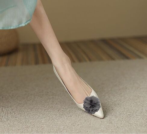 High Heel Chiffon Ribbon Rose Flower Fashion Sandals Shoe Clips Charms Decoration Pair in Saudi Arabia