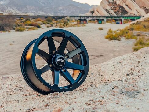 RockTrix RT102 12in ATV Wheels 4x156 Rims, 12x7, 4+3 Offset, Includes 3/8x24 Spline Lug nuts, Compatible with Polaris Sportsman RZR Ranger UTV - 4/156 (Set of 4) in Saudi Arabia