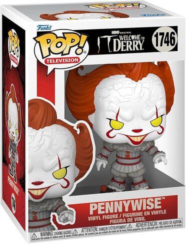 فانكو بوب! التلفاز: مرحبًا بكم في ديري - Pennywise - IT - شخصية الفينيل القابلة للتجميع - فكرة هدية - بضائع رسمية - ألعاب للأطفال والكبار - عشاق الرعب - نموذج لهواة الجمع والعرض in Saudi Arabia
