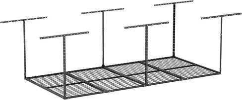 3 x 8FT Overhead Garage Storage Rack, Adjustable Ceiling Storage Racks, Garage Shelving Heavy Duty Storage Organizer System, 600lbs Weight Capacity (Black) in Kuwait