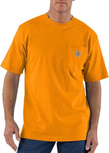 Carhartt Men's Loose Fit Heavyweight Short-Sleeve Pocket T-Shirt, Terracotta, Large in Saudi Arabia
