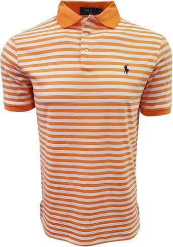 Polo Ralph Lauren Mens Custom Slim Fit Interlock Polo Shirt (Medium, Black) in Saudi Arabia