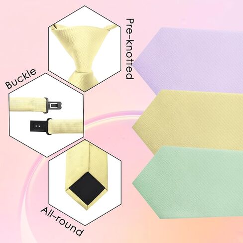 ربطة عنق Luckyvestir للسيدات، ربطة عنق سوداء للنساء، مشبك قابل للتعديل على ربطات العنق للنساء/الأطفال/الفتيات، ملحقات نسائية مقاس 35.56 سم in Kuwait