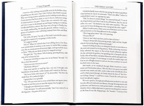 The Great Gatsby - Graphic Image Leather Bound Book Navy - Fine Collectible Edition - Made in USA in Saudi Arabia