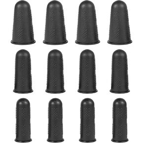 Finger Protectors 12 Pcs 3 Sizes, Rubber Fingers Tips, Silicone Finger Protectors, Silicone Finger Tip Protectors, for Embroidery, Sewing, Cutting, Hot Glue Gun, Sorting Task Etc (Black, S,M,L) in Kuwait