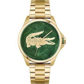 Lacoste Le Croc Men's Quartz Stainless Steel and Link Bracelet Watch, Color: Gold Plated (Model: 2011133) in Kuwait