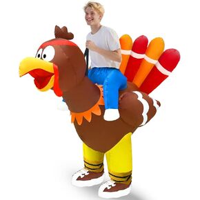 Camlinbo Inflatable Screaming Chicken Costume for Adults, Halloween Full Body Blow Up Costume Adults, Funny Halloween Inflatable for Cosplay Party Men Women in Saudi Arabia