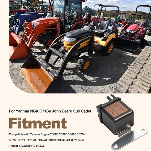 مرحل قابس توهج التسخين 12 فولت 119650-77911 119650-77910 لـ Yanmar NGK G71SU يناسب John Deere & Cub Cadet، يستبدل JIDECO 91008V MR8B-661 in Kuwait